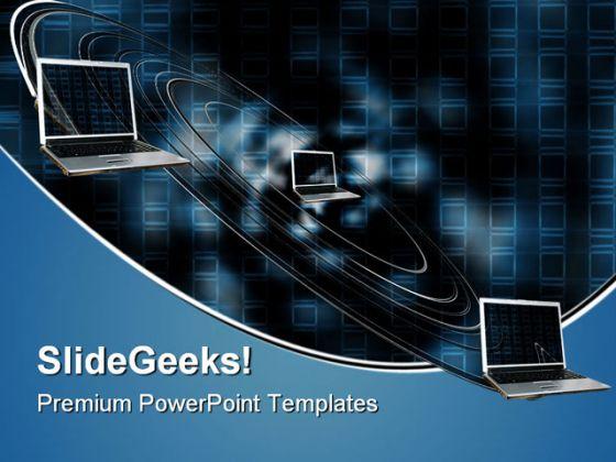 Data Flow Computer PowerPoint Templates And PowerPoint Backgrounds 0611 |  PowerPoint Slide Presentation Sample | Slide PPT | Template Presentation