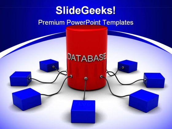 Database Internet PowerPoint Background And Template 1210  Presentation Themes and Graphics Slide01