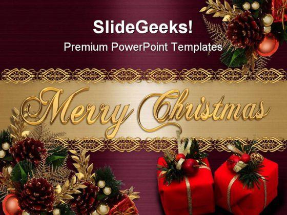 Decoration Of Christmas Festival PowerPoint Templates And PowerPoint Backgrounds 0311  Presentation Themes and Graphics Slide01