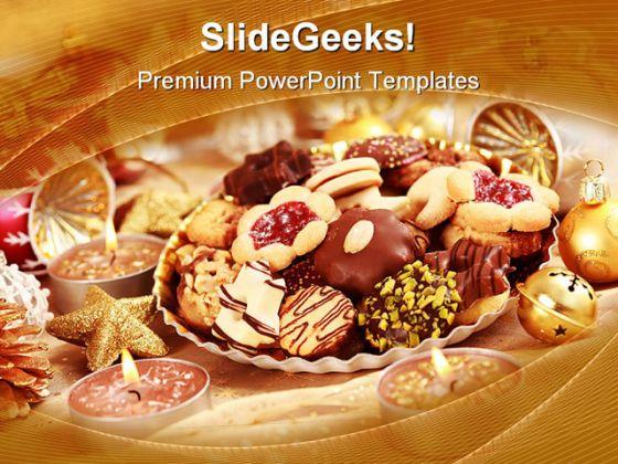 Delicious Christmas Cookie Holidays PowerPoint Templates And PowerPoint Backgrounds 0211  Presentation Themes and Graphics Slide01