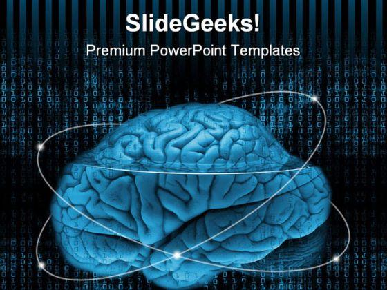 Digital Brain Science PowerPoint Templates And PowerPoint Backgrounds 0611  Presentation Themes and Graphics Slide01