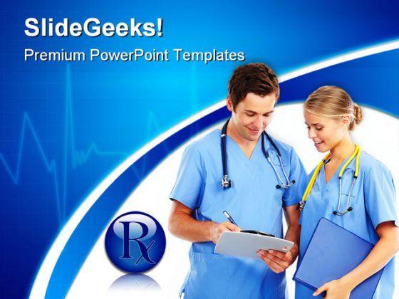 Doctors Disscuss Reports Medical PowerPoint Templates And PowerPoint Backgrounds 0411  Presentation Themes and Graphics Slide01