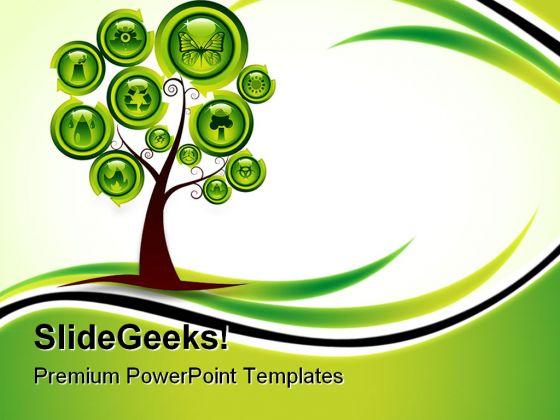Ecology tree environment powerpoint templates and powerpoint backgrounds 0811 Slide01