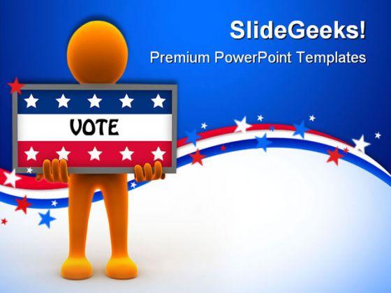 Election Time Americana PowerPoint Templates And PowerPoint Backgrounds 0511  Presentation Themes and Graphics Slide01