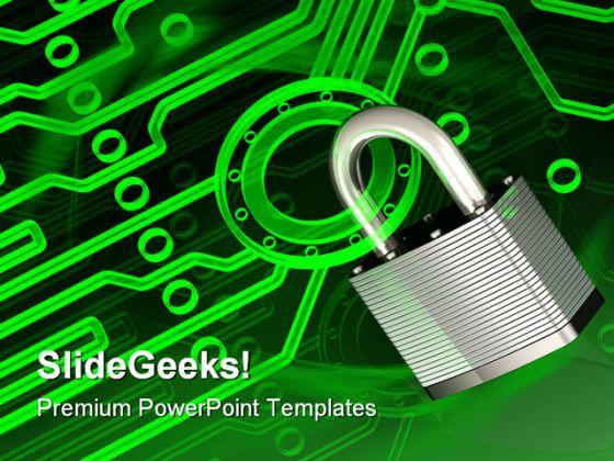 Electronic lock security powerpoint templates and powerpoint backgrounds 0611 Slide00