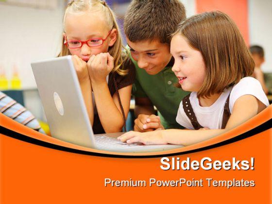 Elementary School Students Education PowerPoint Templates And PowerPoint Backgrounds 0511  Presentation Themes and Graphics Slide01