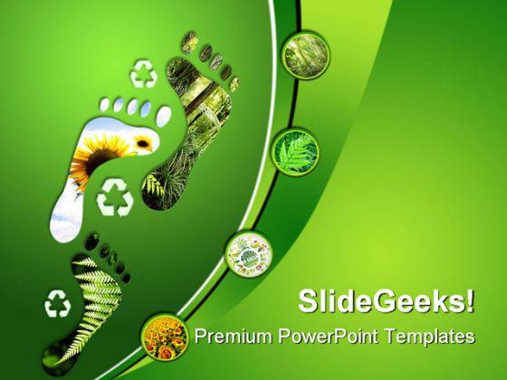 Environmental Footprints Nature PowerPoint Templates And PowerPoint Backgrounds 0211  Presentation Themes and Graphics Slide01