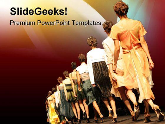 Fashion Show Entertainment PowerPoint Templates And PowerPoint Backgrounds  0311 | PowerPoint Templates Designs | PPT Slide Examples | Presentation  Outline