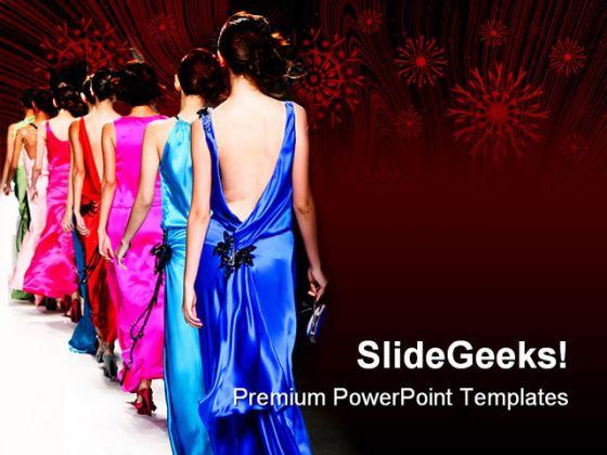 Fashion Show Events PowerPoint Templates And PowerPoint Backgrounds 0311 |  PowerPoint Slide Presentation Sample | Slide PPT | Template Presentation