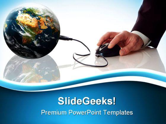 Global Earth Mouse PowerPoint Templates And PowerPoint Backgrounds 0211  Presentation Themes and Graphics Slide01