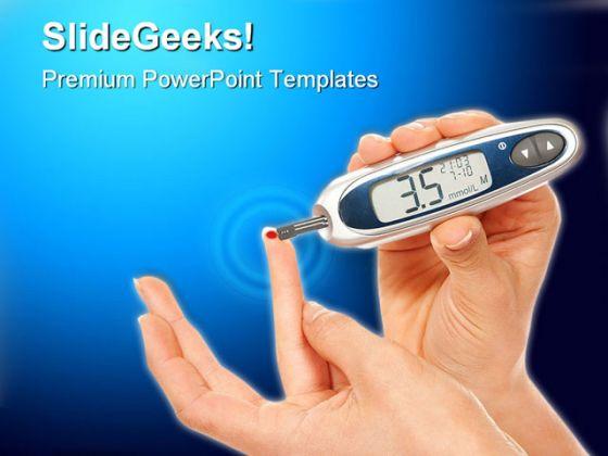 Gluco Measure Medical PowerPoint Templates And PowerPoint Backgrounds 0511  | PowerPoint Slide Presentation Sample | Slide PPT | Template Presentation