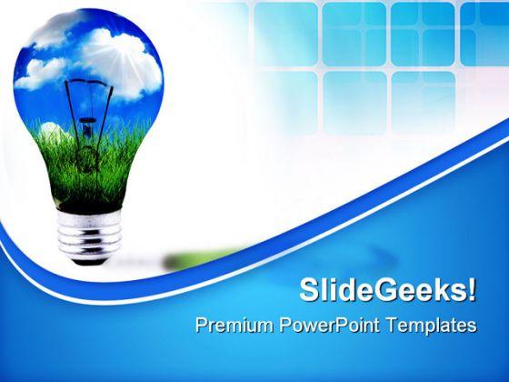Grass and blue sky idea business powerpoint templates and powerpoint backgrounds 0211