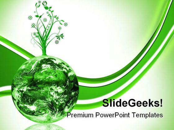 Green Earth Concept Environment PowerPoint Templates And PowerPoint Backgrounds 0211  Presentation Themes and Graphics Slide01