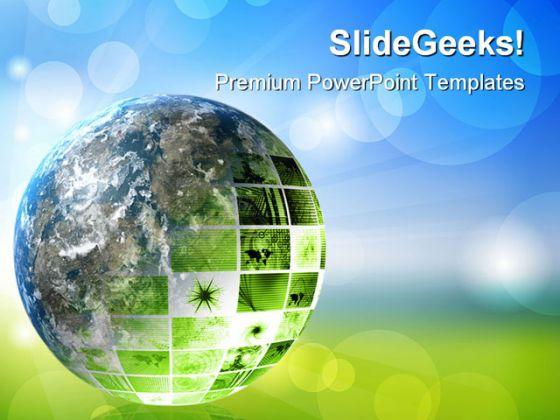 Green futuristic technology geographical powerpoint templates and powerpoint backgrounds 0311 Slide01