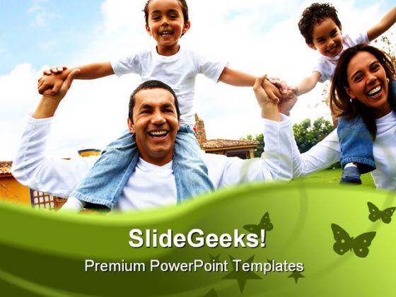 Happy Family PowerPoint Backgrounds And Templates 1210  Presentation Themes and Graphics Slide01