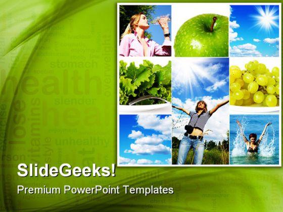 Healthy lifestyle concept health powerpoint templates and powerpoint backgrounds 0811 Slide01