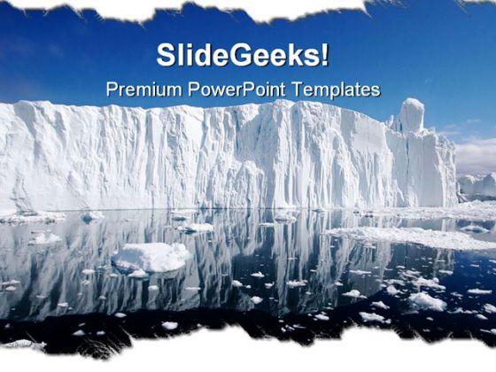 Iceberg Nature PowerPoint Backgrounds And Templates 1210  Presentation Themes and Graphics Slide01