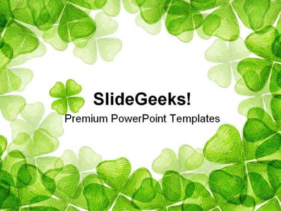 Leaf Clover Nature PowerPoint Templates And PowerPoint Backgrounds 0511 | PowerPoint  Presentation Sample | Example of PPT Presentation | Presentation Background