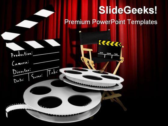 Movies Director Entertainment PowerPoint Templates And PowerPoint Backgrounds 0311  Presentation Themes and Graphics Slide01