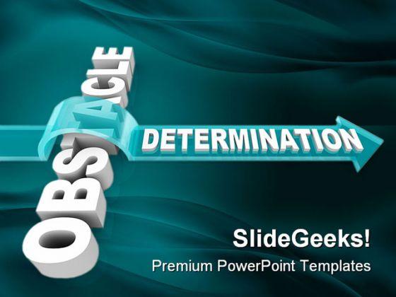 Obstacle determination business powerpoint background and template 1210 Slide01