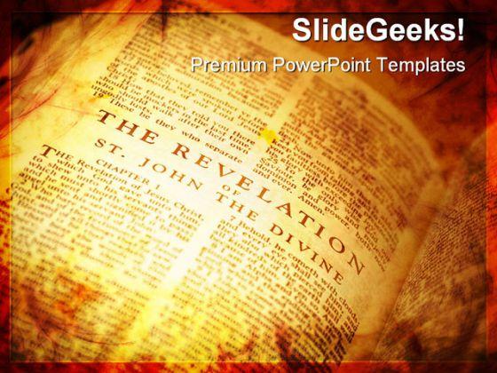 Open bible the revelation religion powerpoint templates and powerpoint backgrounds 0211 Slide01
