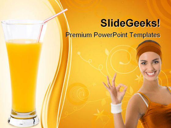 Orange juice health powerpoint templates and powerpoint backgrounds 0611 Slide00