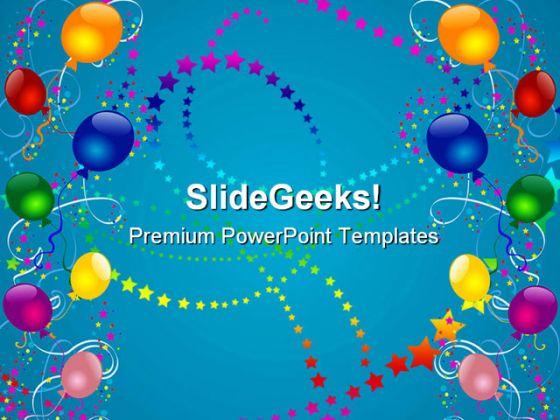Party balloons abstract background powerpoint templates and powerpoint backgrounds 0811 Slide01