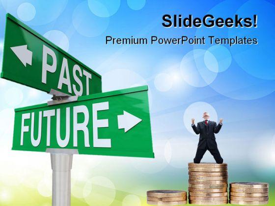 Past and future finance powerpoint templates and powerpoint backgrounds 0611 Slide01