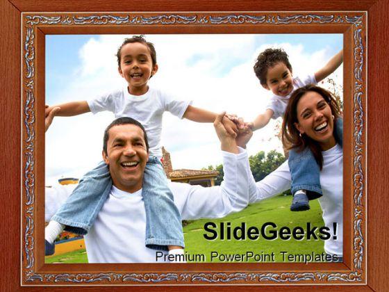 Photo frame family powerpoint templates and powerpoint backgrounds 0811 Slide01