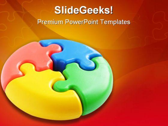 Puzzle teamwork business powerpoint templates and powerpoint backgrounds 0411 Slide01