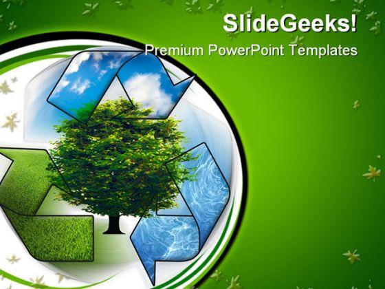 Recycle and clean environment powerpoint templates and powerpoint backgrounds 0411 Slide01