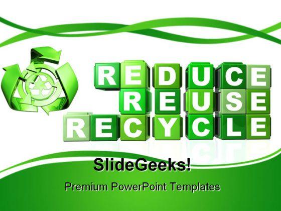 Recycle environment powerpoint backgrounds and templates 1210 Slide01