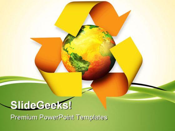 Recycle Globe PowerPoint Templates And PowerPoint Backgrounds 0811  Presentation Themes and Graphics Slide01