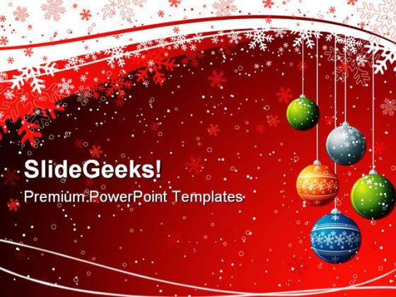 Red Christmas Background PowerPoint Templates And PowerPoint Backgrounds  0711 | Templates PowerPoint Slides | PPT Presentation Backgrounds |  Backgrounds Presentation Themes