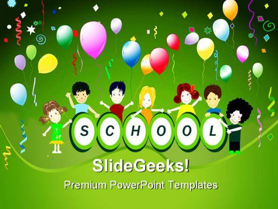School Party Children PowerPoint Backgrounds And Templates 1210 | PowerPoint  Presentation Sample | Example of PPT Presentation | Presentation Background
