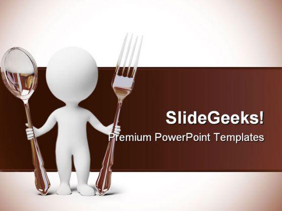 Small People Fork And Spoon Food PowerPoint Backgrounds And Templates 0111  | Presentation PowerPoint Images | Example of PPT Presentation | PPT Slide  Layouts