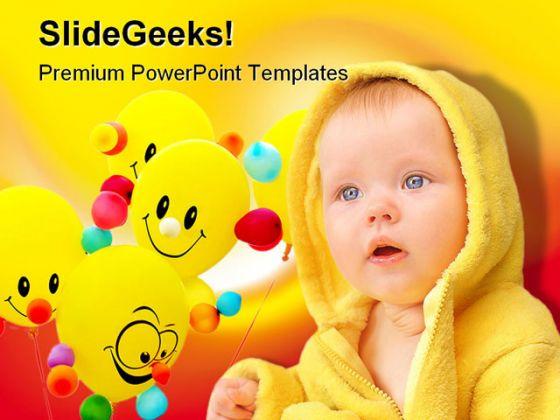 Smiley Child Baby PowerPoint Templates And PowerPoint Backgrounds 0411  Presentation Themes and Graphics Slide01