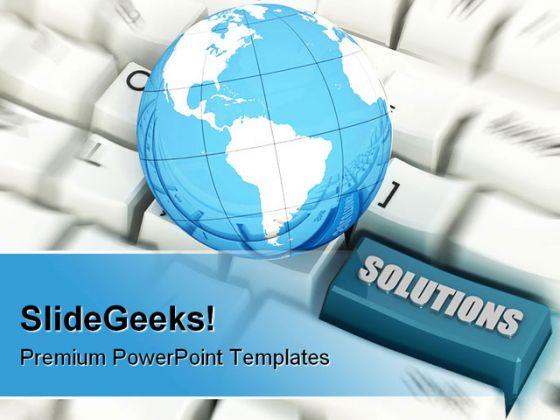 Solutions Global Computer PowerPoint Background And Template 1210  Presentation Themes and Graphics Slide01