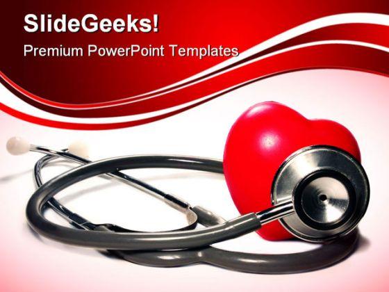 Stethoscope And Heart Medical PowerPoint Templates And PowerPoint  Backgrounds 0211 | PowerPoint Presentation Slides | PPT Slides Graphics |  Sample PPT Files | Template Slide