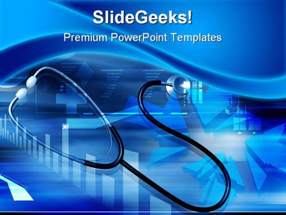 Stethoscope medical powerpoint templates and powerpoint backgrounds 0211 Slide00