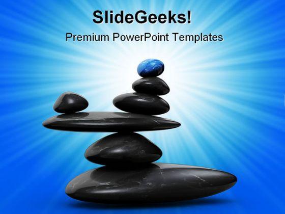 Stone in balance business powerpoint backgrounds and templates 1210 Slide00