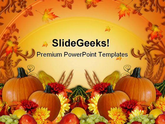 Thanksgiving harvest fall festival powerpoint templates and powerpoint backgrounds 0811 Slide01