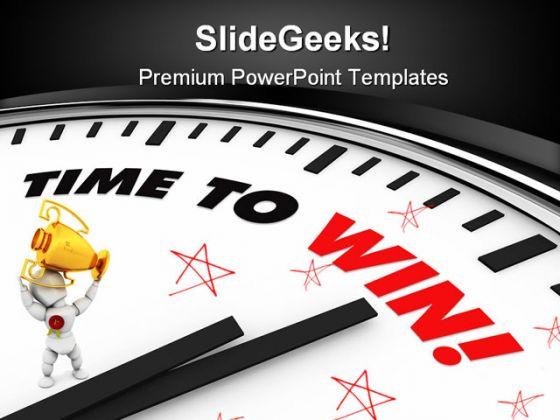 Time To Win Success PowerPoint Templates And PowerPoint Backgrounds 0211  Presentation Themes and Graphics Slide01