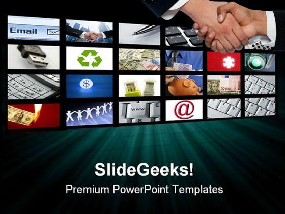 Video tv screen technology powerpoint templates and powerpoint backgrounds 0711 Slide00