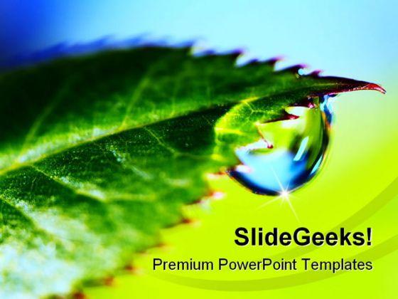 Water Drop Nature PowerPoint Background And Template 1210  Presentation Themes and Graphics Slide01
