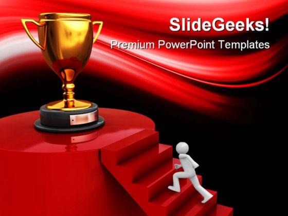 Winner Trophy Competition PowerPoint Templates And PowerPoint Backgrounds  0311 | PowerPoint Slide Presentation Sample | Slide PPT | Template  Presentation