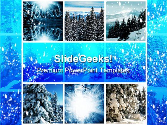 Winter collage holidays powerpoint templates and powerpoint backgrounds 0811 Slide00
