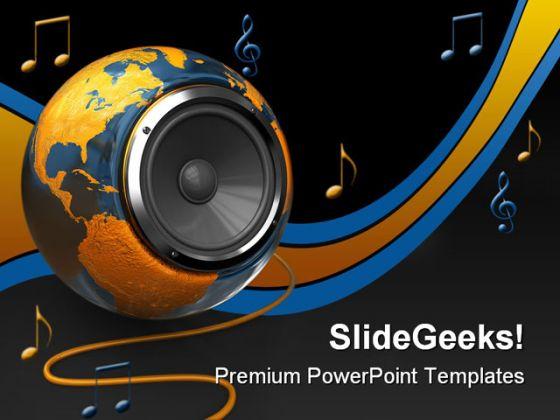 World music globe powerpoint templates and powerpoint backgrounds 0211 Slide01