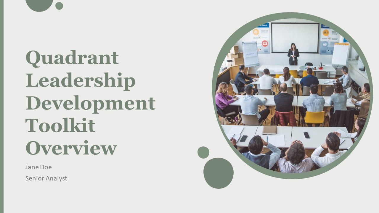 Quadrant Leadership Development Toolkit Overview Ppt Information At