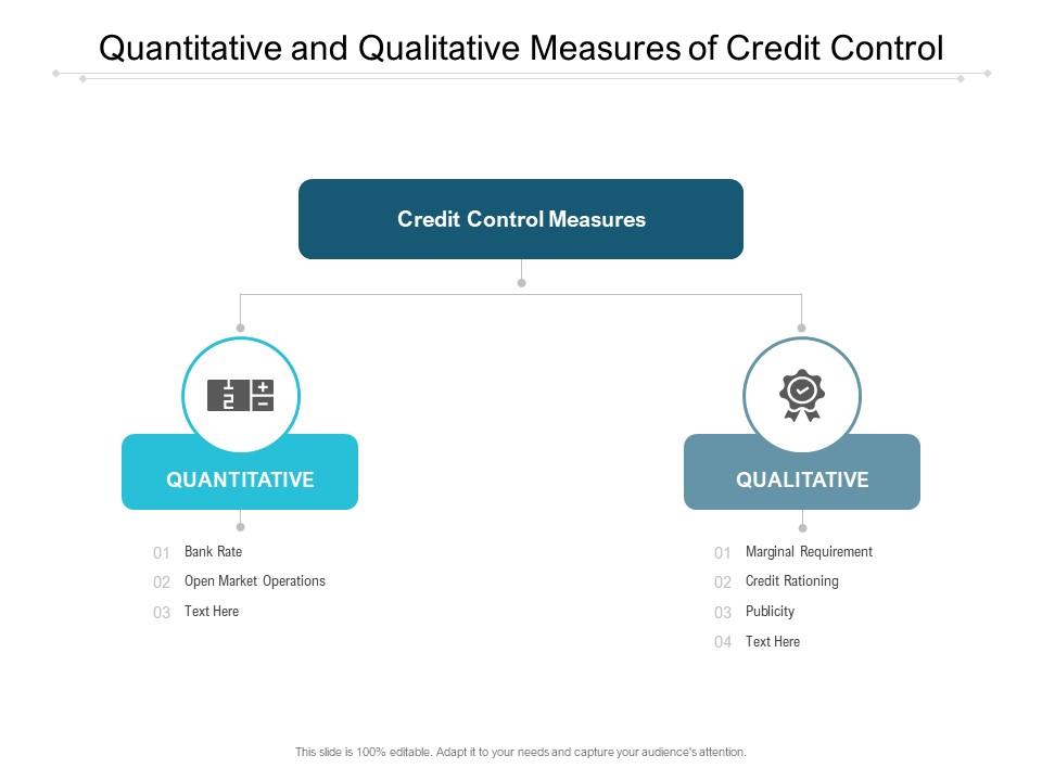 Quantitative and qualitative measures of credit control
